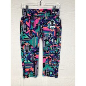 Fila Sport Women's Size XS‎ Running Yoga Cropped Pants Multi-color